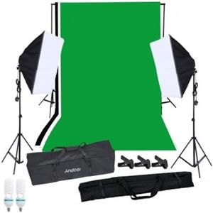 کیت روشنایی Andoer Photo Studio softbox همراه با Studio Background