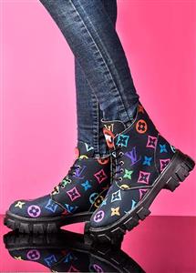 نیم بوت دخترانه طرح LV مدل fun