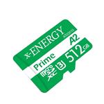 کارت حافظه microSDXC ایکس انرژی مدل Prime کلاس A2 استاندارد UHS-I U3 سرعت 80MBps ظرفیت 512 گیگابایت به همراه آداپتور SD