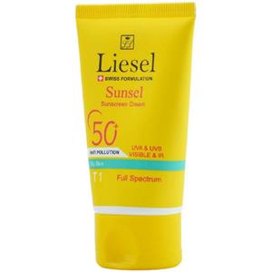 کرم ضد آفتاب لایسل رنگی مدل Sunsel SPF50 مناسب پوست چرب شماره T1 Liesel Sunsel SPF50 Sunscreen Cream 40ml - T1