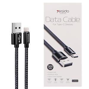 کابل USB به Type-C یسیدو مدل CA54 طول 30 سانتیمتر 