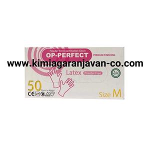 دستکش لاتکس بدون پودر اپی پرفکت 50 عددی مدیوم