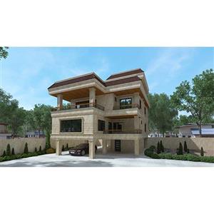 نقشه ویلا کلاسیک دوبلکس 3295