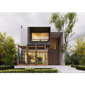 طراحی ویلا مدرن دوبلکس استخردار 2290