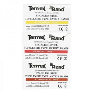 نوار ماتریس تافل مایر | Toffelmire Type Matrix Bands Temrex 1/31/2001