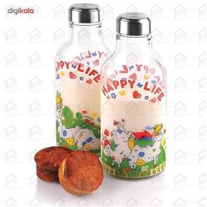 بطری شیر بیضی استیل زیباسازان  (زیبا) Zibasazan Oval Steel Milk Bottle Pack Of 2