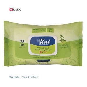 Uni Led Hand Anti Bacterial Cleansing Wet Wipes 72pcs 