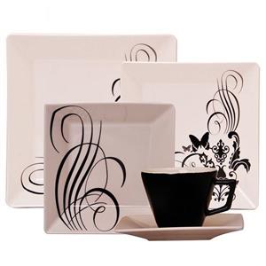 سرویس غذاخوری 30 پارچه چینی آکسفورد مدل Tattoo Oxford Tattoo 30 Pieces Dinnerware Set