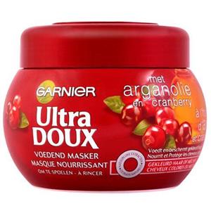 ماسک مو گارنیه سری Ultra Doux مدل Cranberry حجم 300 میلی لیتر Garnier Ultra Doux Cranberry Hair Mask 300ml
