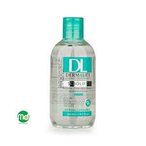 محلول پاک کننده میسلار واتر پوست چرب سبولیفت درمالیفت Dermalift Sebolift Hypoallergenic Micellar Cleansing Water For Oily And Acne Prone Skin 250ml 