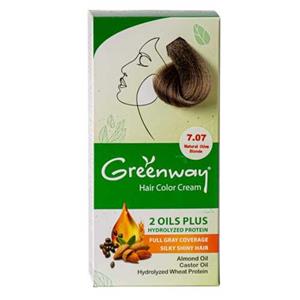 کیت رنگ مو گرین وی 50 میلی لیتر - شماره 7.07 Green Way Color Kit Blond 7.07