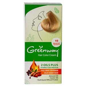 کیت رنگ مو گرین وی  50 میلی لیتر - شماره 10 Greenway Natural Color Kit 50 ml - No.10