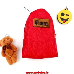 کیف هندزفری کوله ای ساده قرمز