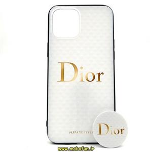 قاب گوشی Iphone 12 Pro Max فانتزی برجسته طرح Dior لاکچری به همراه پاپ سوکت کد 10