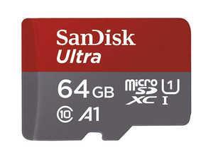 کارت حافظه سن دیسک مدل SanDisk Ultra microSDXC A1 UHS I Card 64GB 120MB بدون اداپتور 64gb 