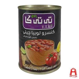 کنسرو لوبیا چیتی کلید دار تی تی کا