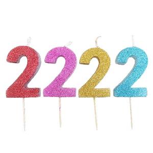 شمع اکلیلی طرح عدد دو