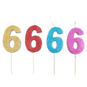 شمع اکلیلی طرح عدد شش