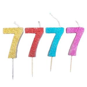 شمع اکلیلی طرح عدد هفت