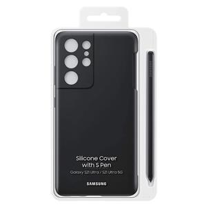 samsung galaxy s21 ultra silicone cover with s pen black