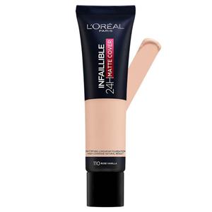 کرم پودر لورآل مدل L'Oreal Paris INFAILLIBLE 24H MATTE COVER شماره 110 حجم 30 میلی لیتر Loreal Foundation 24H Matte Cover 30ml