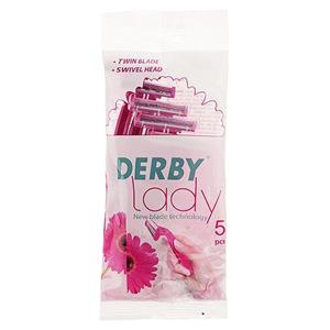 خودتراش دربی مدل Lady بسته 5 عددی Derby Lady Blade Shave Blade Pack Of 5