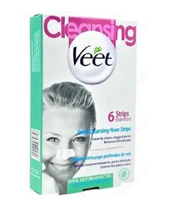 چسب‌ بینی ویت پاک کننده عمیق منافذ پوست حاوی زغال فعال بسته 6 عددی Veet Deep Cleansing Nose Strips