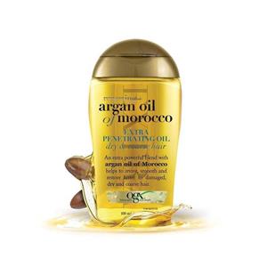 روغن مو عصاره آرگان او جی ایکس Ogx Moroccan Argan Oil Weightless Dry Oil 4oz