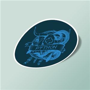 استیکر circle-Python