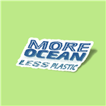 استیکر More Ocean, Less Plastic