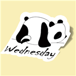 استیکر  panda love wednesday