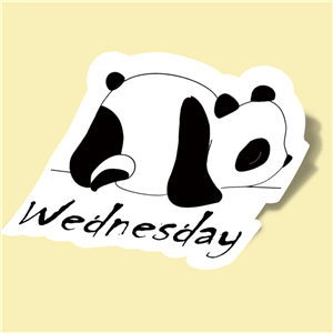 استیکر    panda love wednesday