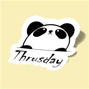 استیکر     panda love thursday