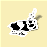 استیکر  panda love sunday