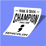 استیکر  semi colon hide and seek champion