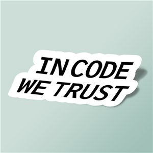 استیکر IN CODE WE TRUST 