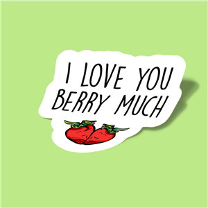 استیکر I love you berry much 