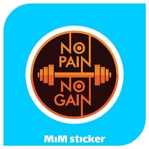استیکر no pain no gain