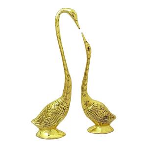 مجسمه برنزی طرح قو مجموعه ۲ عددی کد ۱۲۱۷