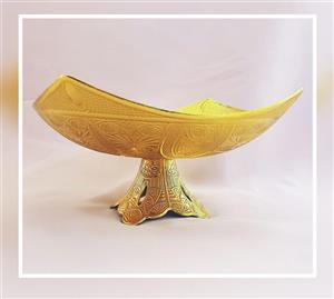 شیرینی خوری پایه دار طلایی 