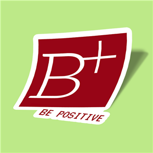 استیکر b positive 