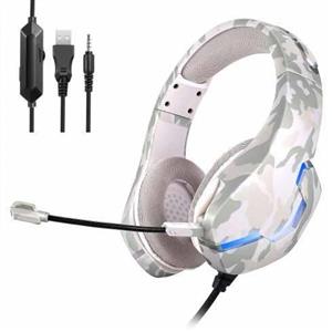 هدست گیمینگ ASKMEER J10 – طرح  Headset Gaming WHITE CAMOUFLAGE