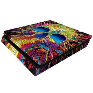 برچسب افقی پلی استیشن 4 ونسونی طرح Rainbow Skull Wensoni Rainbow Skull PlayStation 4 Horizontal Cover