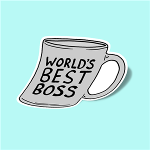 استیکر worlds-best-boss-mug-office 