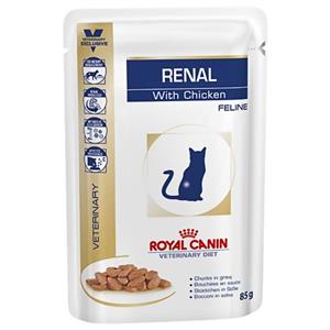 غذای پوچ گربه رنال با طعم مرغ رویال کنین (Royal Canin Cat Renal Chicken Wet Pouch) وزن 85 گرم 