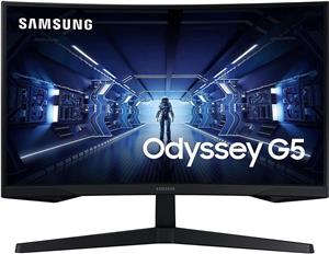مانیتور گیمینگ منحنی 27 اینچ Samsung مدل G5 Odyssey LC27G55TQWM Samsung 27G55 Gaming Curved Monitor