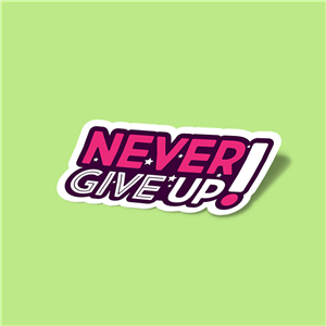 استیکر never give up