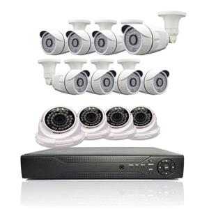 پک ۱۲ عددی دوربین مداربسته AHD CCTV Camera Package 1MP Bullet & Dome