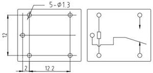 رله 24 ولت پایه میلون 5 پایه 10 آمپر HLS8L-DC24V-S-C