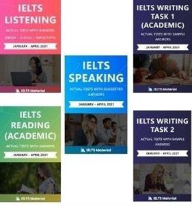 کتاب (IELTS Academic 5 in 1 Combo Listening Speaking Reading Writing Task 2) (Jan April 2021 